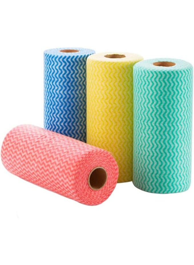 Multi Purpose Kitchen Towels for Oil and Grease Absorption, 50 Pieces in Multi Color, Suitable for Daily Cleaning Drying and Food Preparation - Image 1